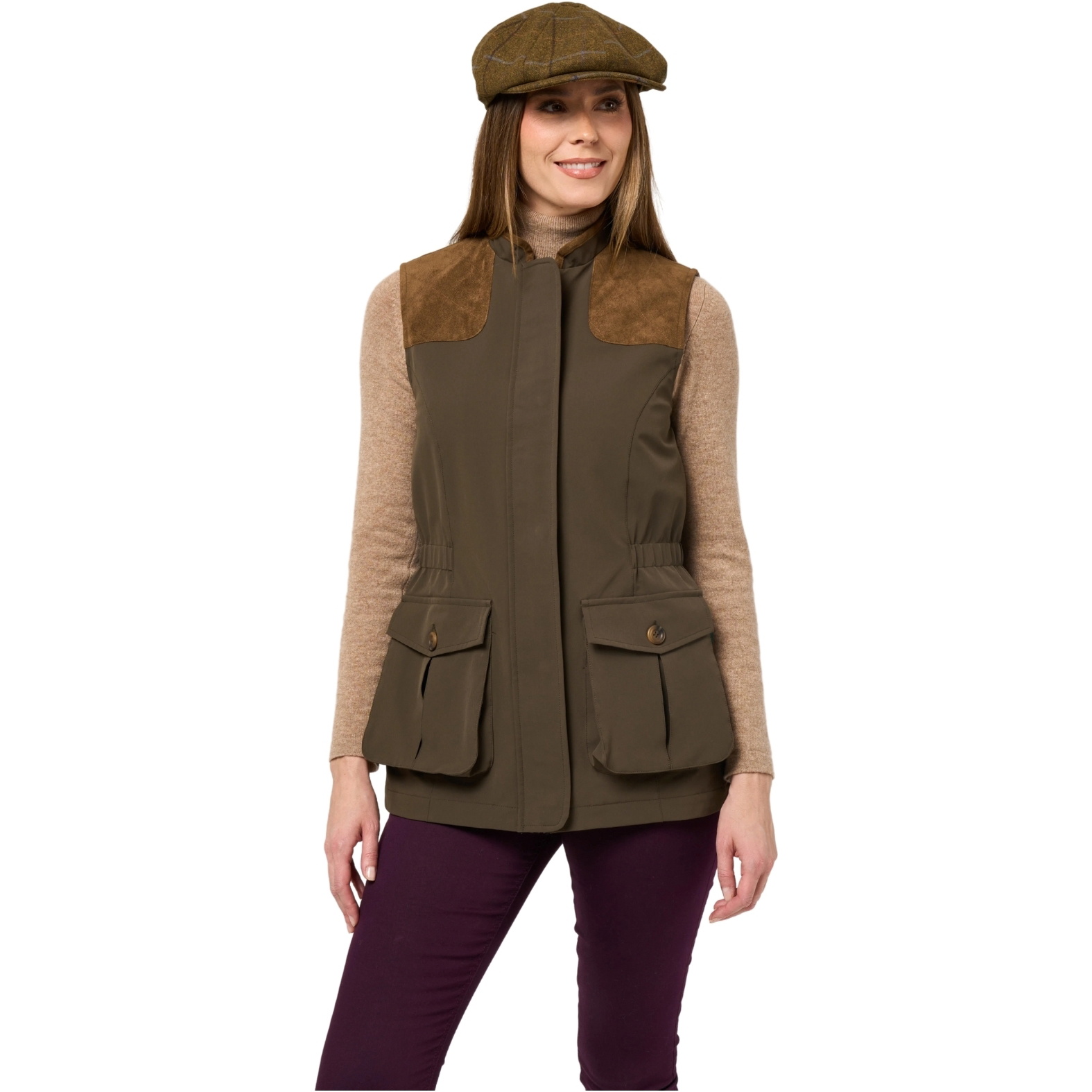 Alan Paine Womens Lockwood Waistcoat LOCLWCT - Olive